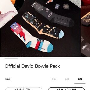 Graphic Socks Set - Black, Tan, Blue